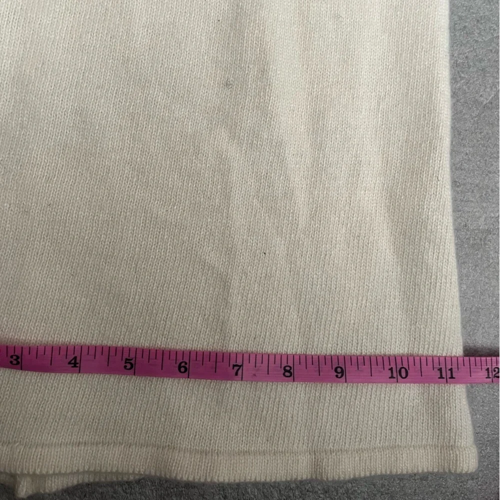 [M]ALOHAS Cream Flare Leg Wool Blend knit Jumpsuit Y2K Flared Leg - Picture 10 of 12